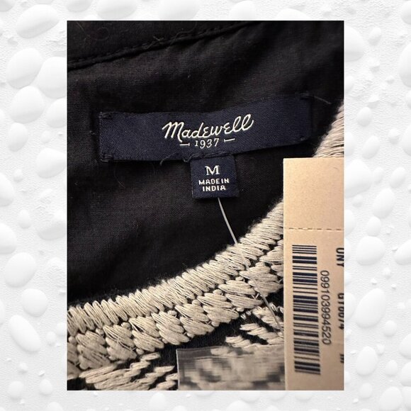 MADEWELL 1937 Women's Embroidered Geometric Print Sleeveless Dress M - Picture 5 of 5